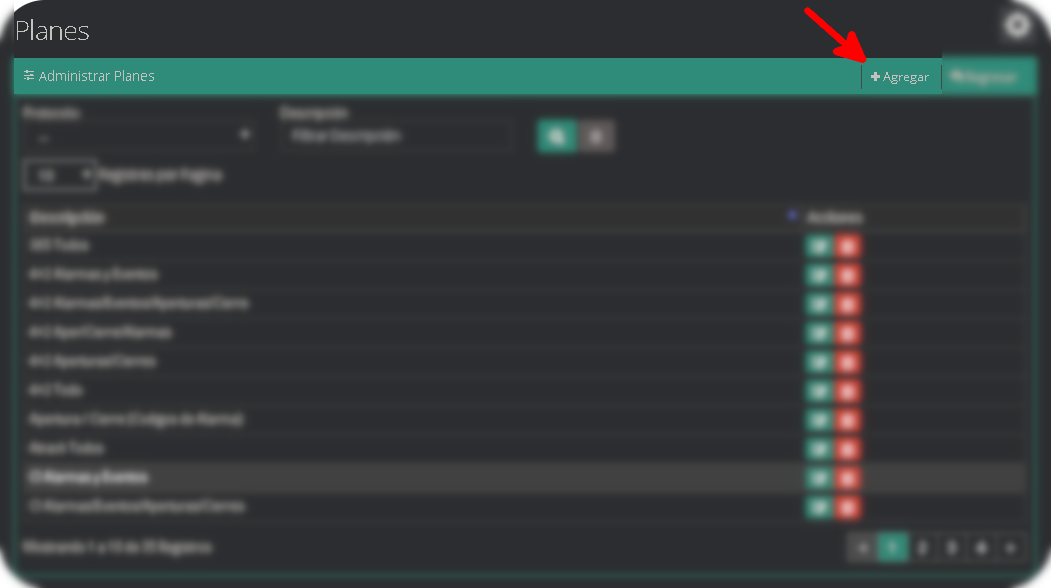 Agregar Planes Agregar Planes