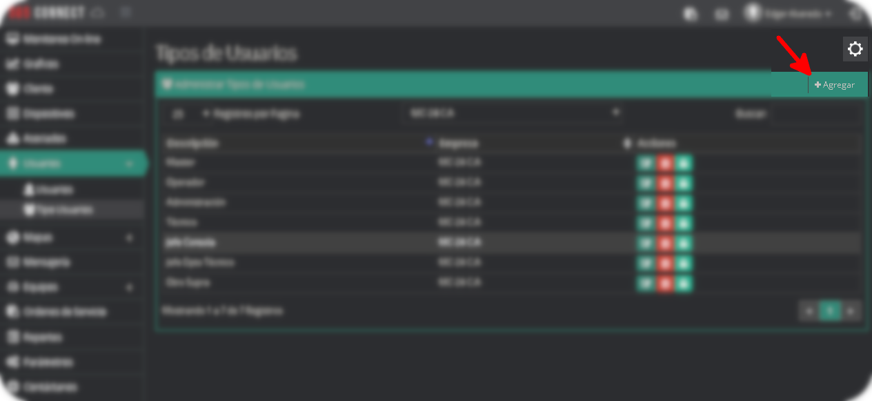 Tipo de Usuario Tipo de Usuario