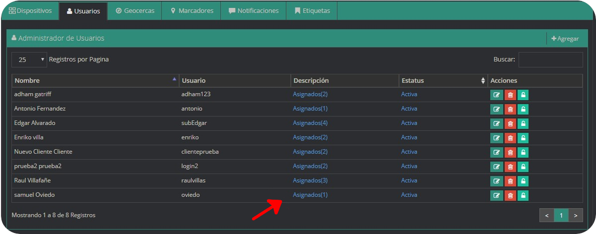 Asignar Asignar Dispositivos