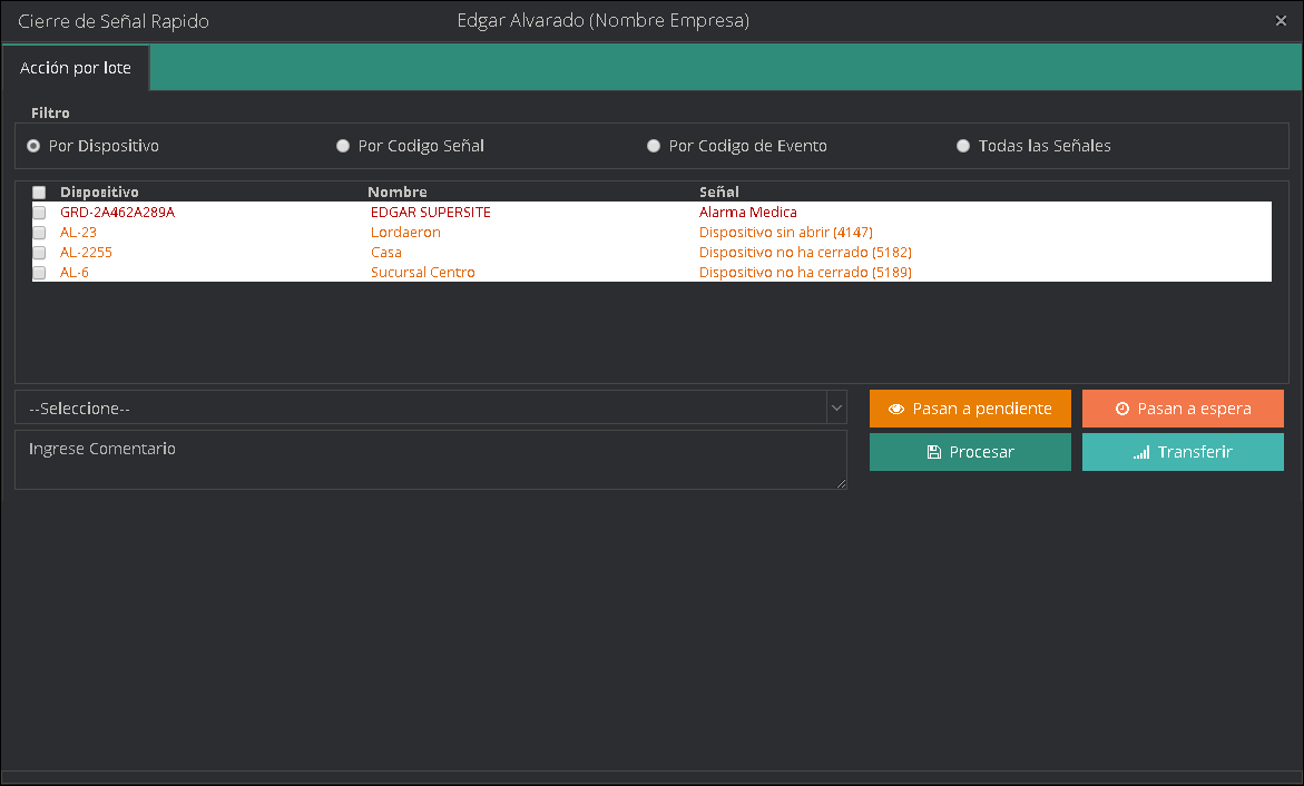 Ventana Cierre Rapido cierre_rapido_modal