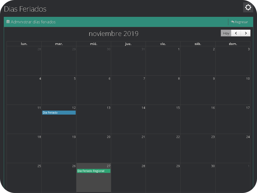 Días Feriado Días Feriado