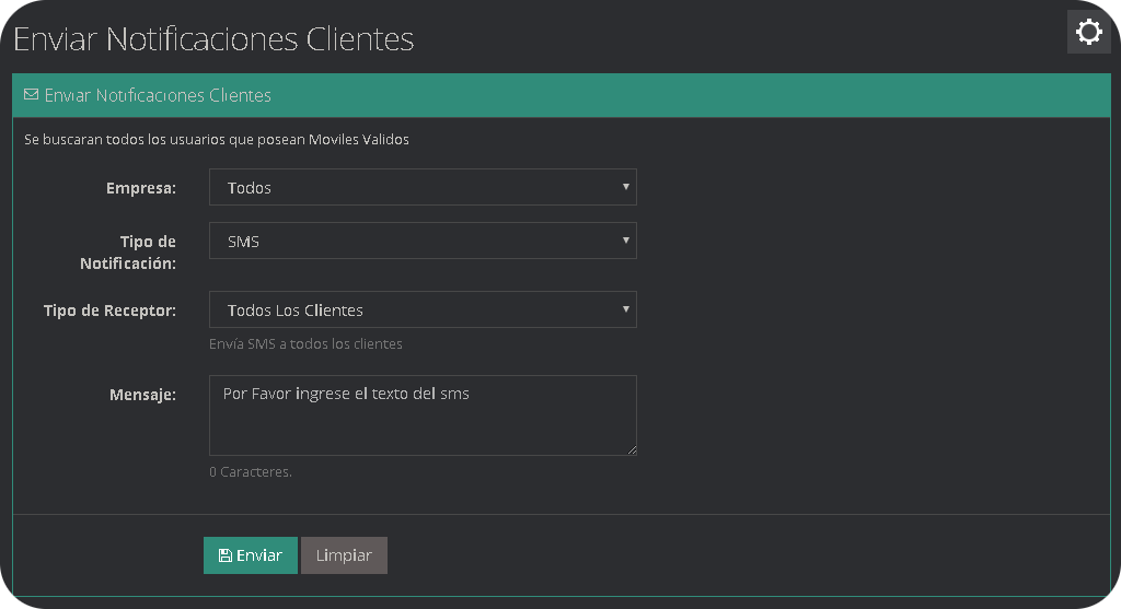 Enviar Notificaciones Clientes Enviar Notificaciones Clientes