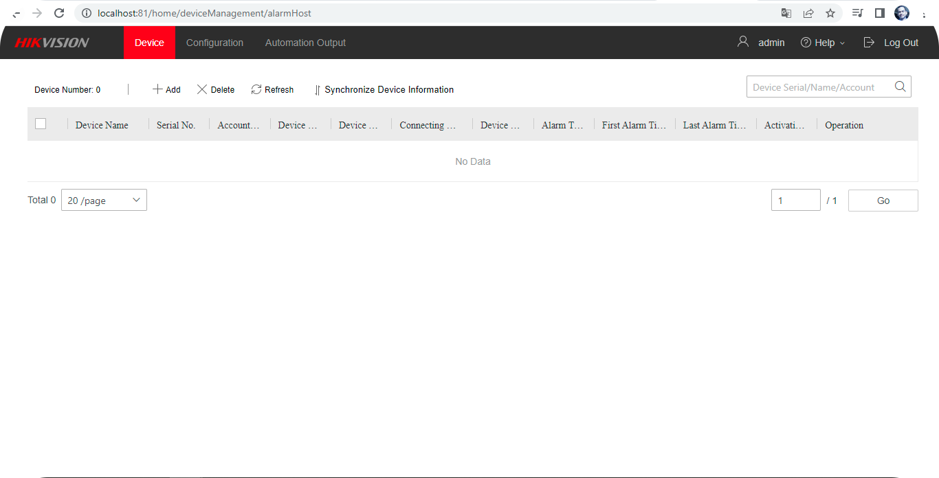 Lista de Dispositivos