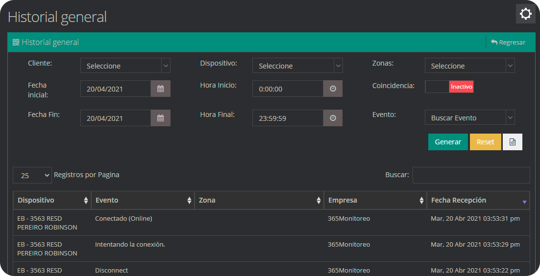 Historial General Historial General