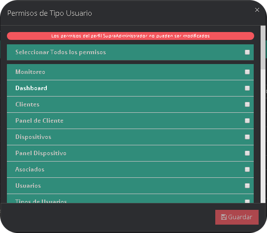 Permisos Tipo de Usuario3 Permisos Tipo de Usuario3