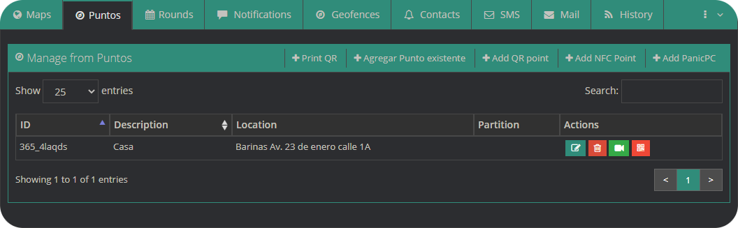 Referencia Punto QR Referencia Punto QR