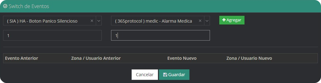 Switch Eventos switch eventos